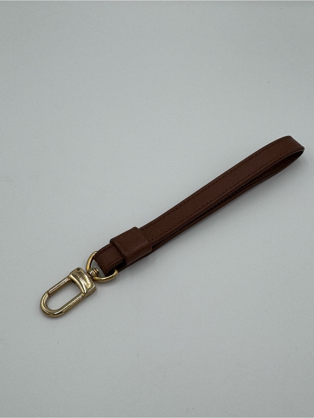Louis Vuitton Brown Leather Wristlet Strap - Vintage